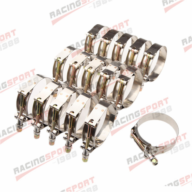 T-Bolt Hose Clamps Stainless Steel Turbo - Colliers de serrage à 2,2 en