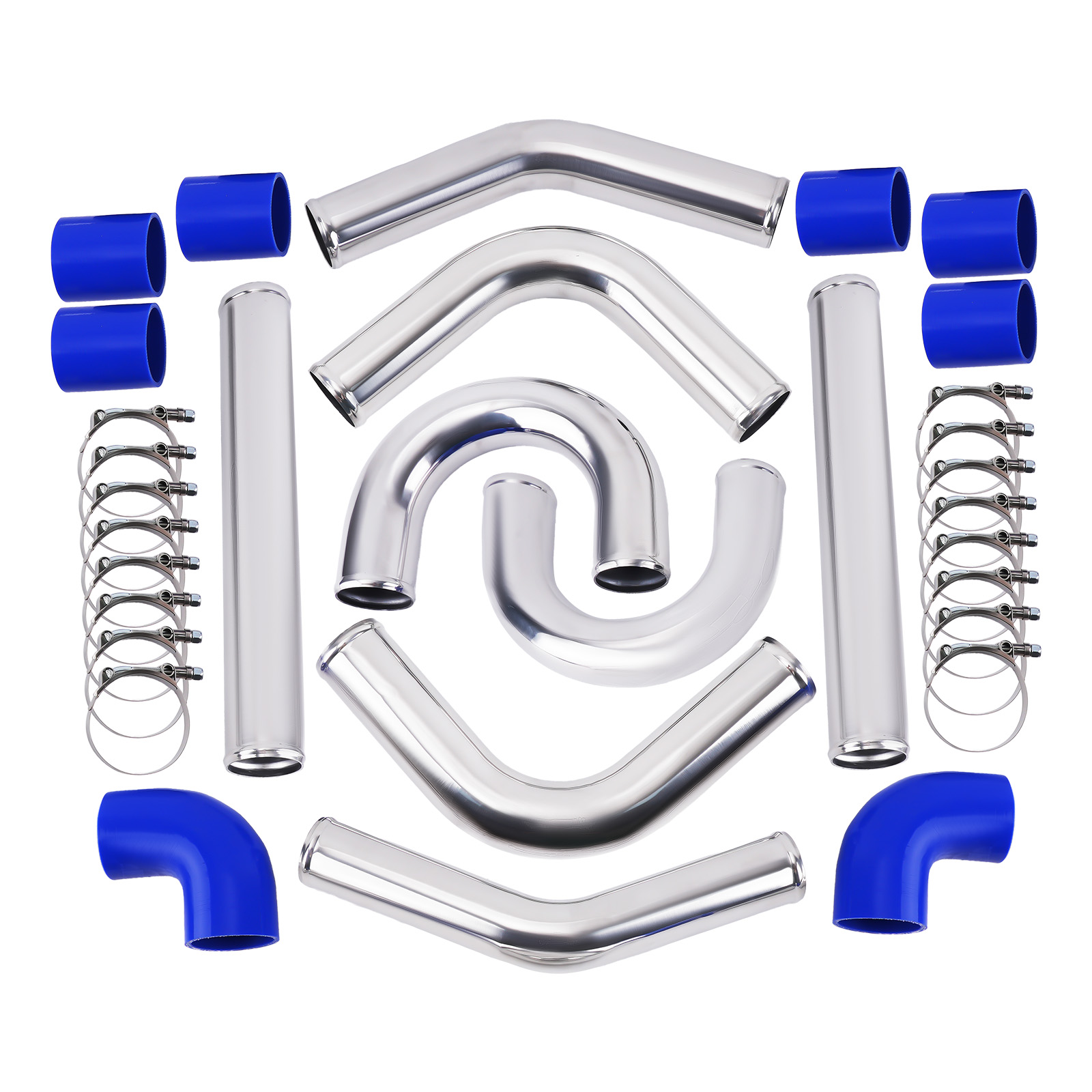 Intercooler Piping Kit Aluminum 2.5 Inch - Kit de tuyauterie d'intercooler turbo universel