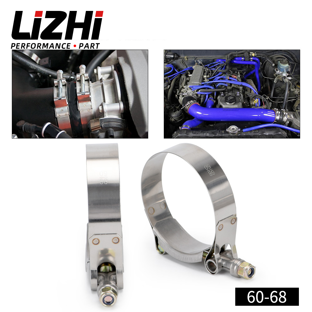 T-Bolt Hose Clamps Stainless Steel Turbo - 2 pièces pinces 2.25 