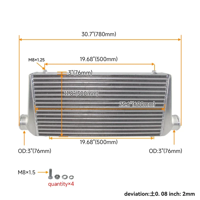 Front Mount Intercooler Universal Bar Plate - Kit Turbo Universel avec Intercooler Frontal