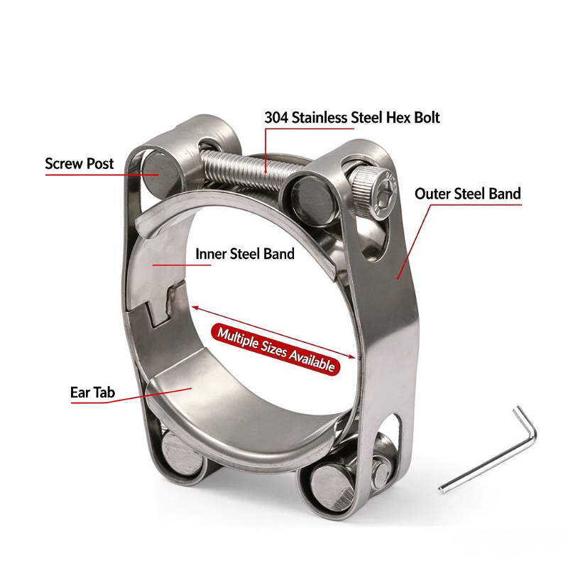 Collier de serrage robuste à b - T-Bolt Hose Clamps Stainless Steel Turbo avis et prix