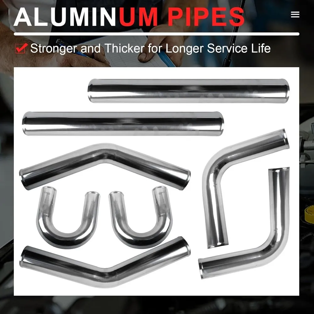 Kit de tuyauterie d'intercoole - Intercooler Piping Kit Aluminum 2.5 Inch avis et prix
