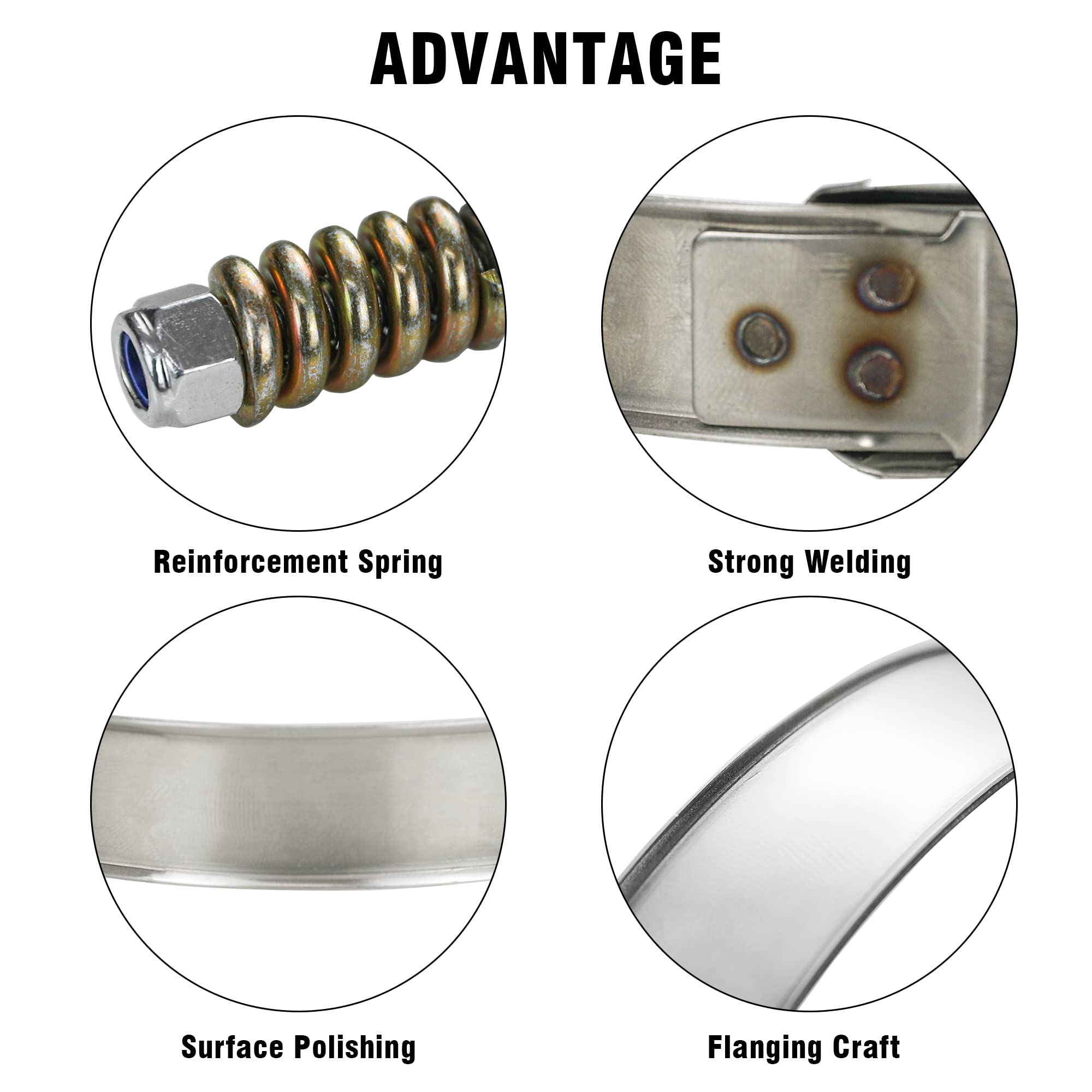 4 colliers de serrage en T pou - T-Bolt Hose Clamps Stainless Steel Turbo avis et prix