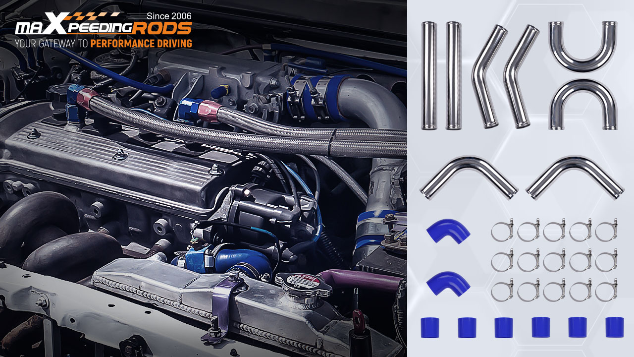 Kit de tuyauterie d'intercoole - Intercooler Piping Kit Aluminum 2.5 Inch avis et prix